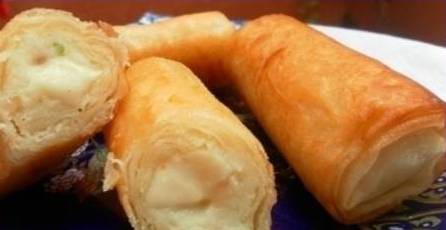 Briouats met aardappel & mozzarella